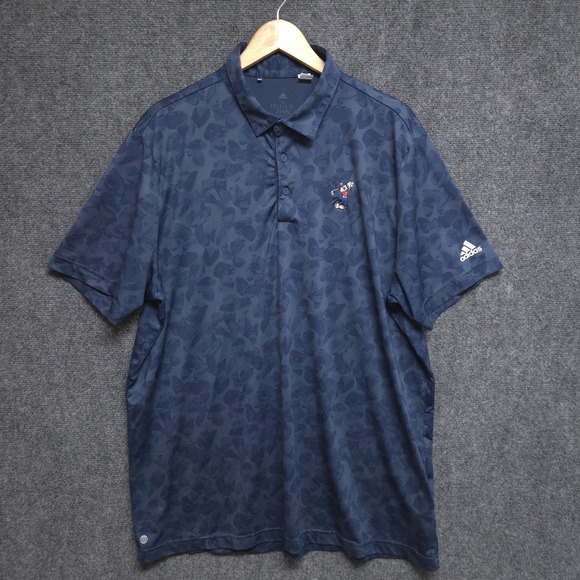 adidas Other - Adidas Disney Golf Mickey Mouse Prisma Print Polo Mens XL Blue Short Sleeve